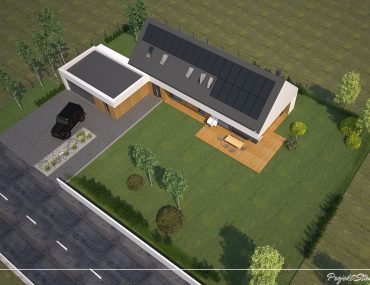 Projekt domu z wejściem od południa