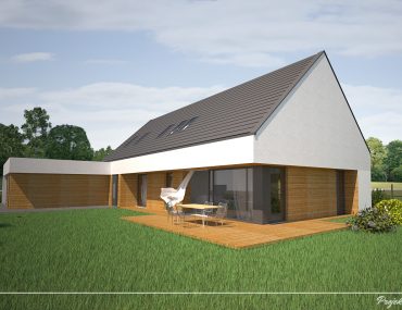 Projekt domu z wejściem od południa