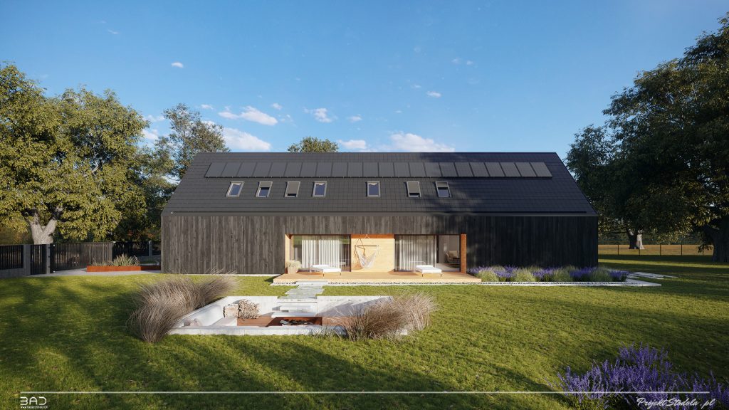 nowoczesna stodoła fotowotaika