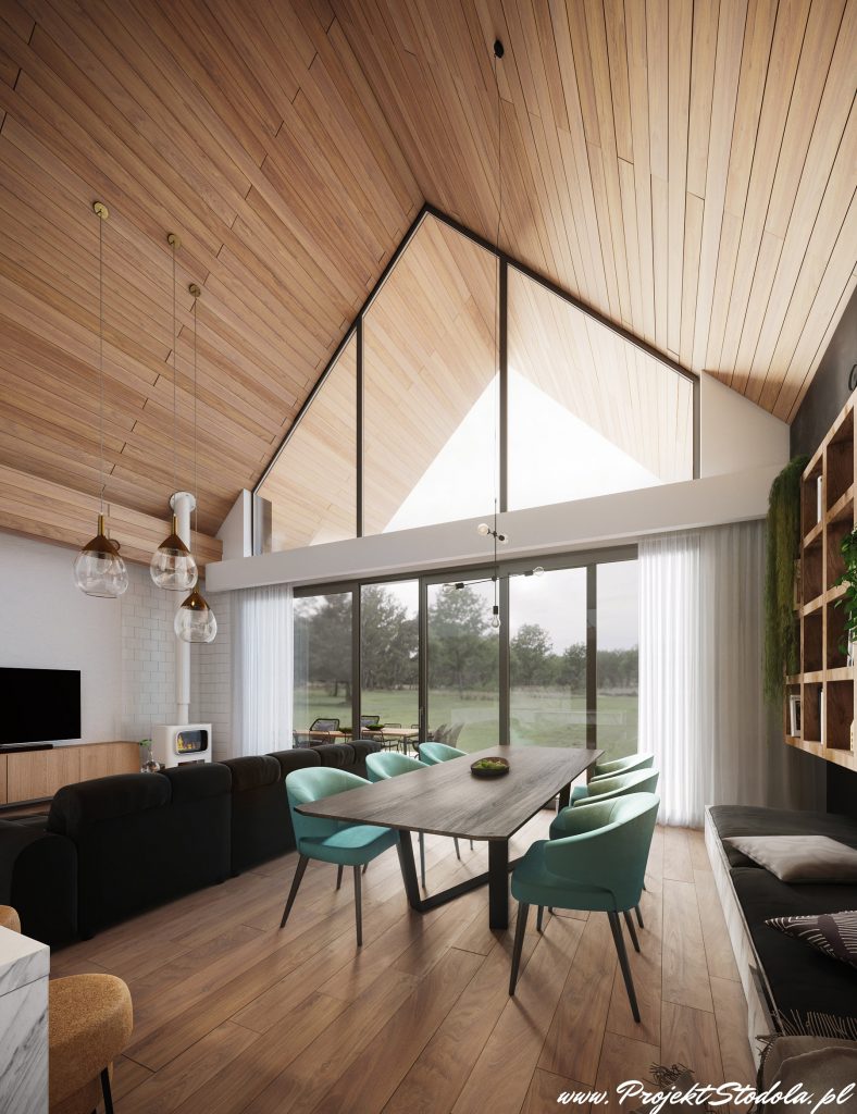 Projekt Stodoła nowoczesna, duża fasada