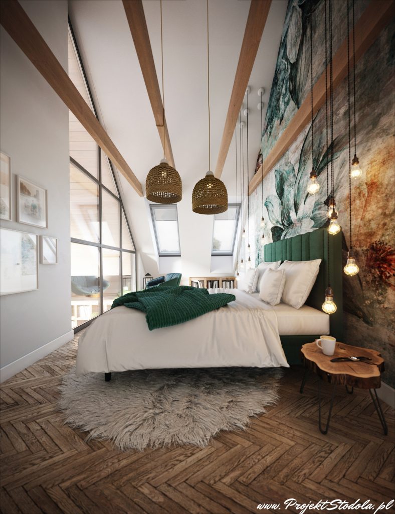 Nowoczesna stodoła sypialnia