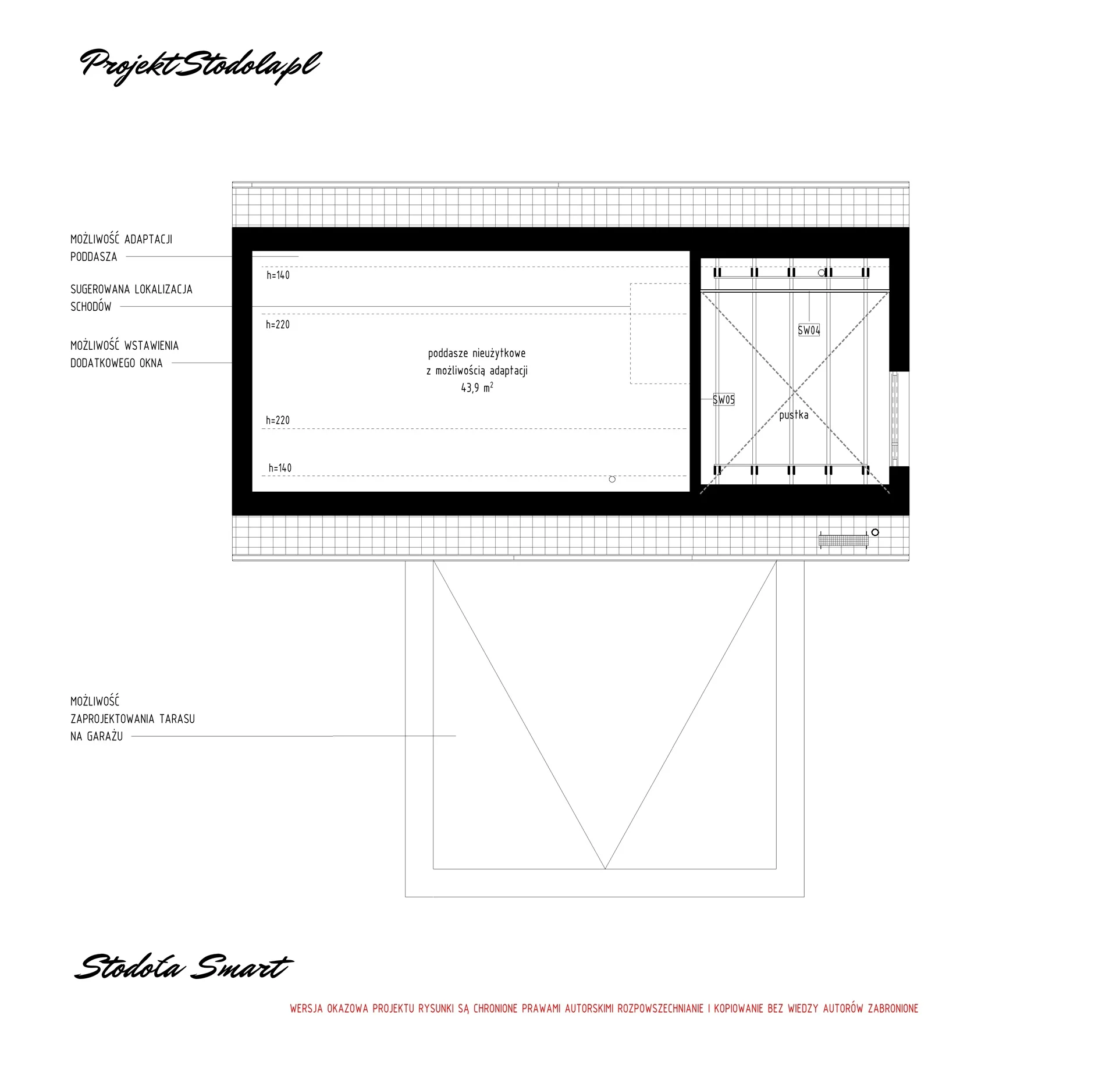 stodola-smart-wersja-podstawowa-Rzut-PODDASZE-NA-STRONE